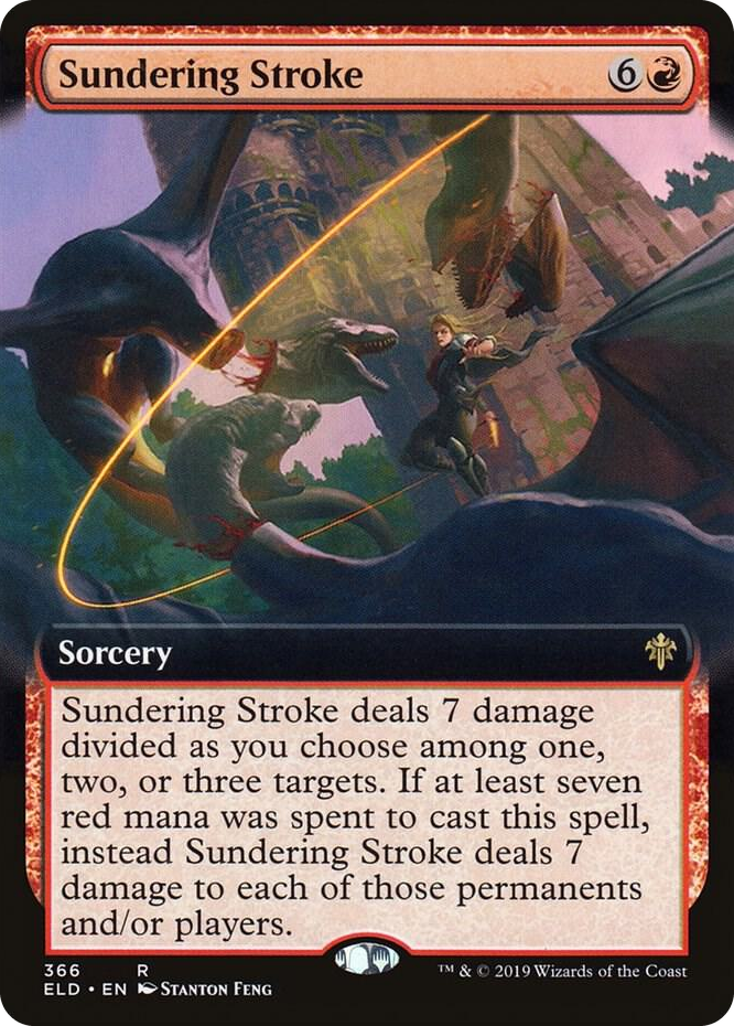 0366 Sundering Stroke (Extended Art) R Throne of Eldraine