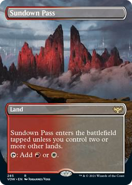 0285 Sundown Pass (Borderless) R Innistrad: Crimson Vow