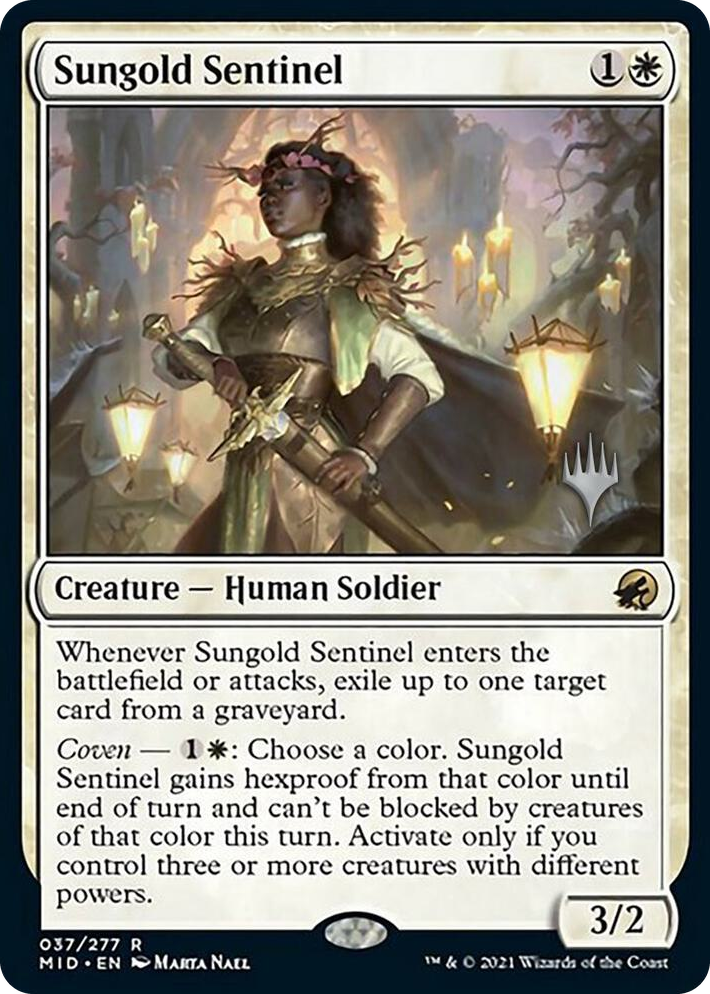 0037 Sungold Sentinel R Promo Pack: Innistrad: Midnight Hunt