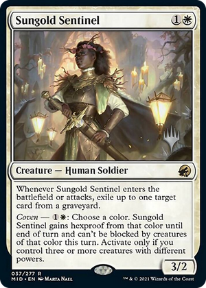 0037 Sungold Sentinel R Promo Pack: Innistrad: Midnight Hunt