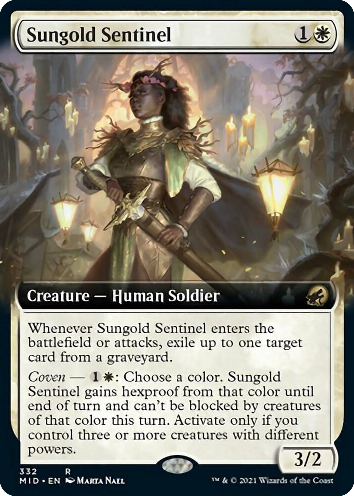 0332 Sungold Sentinel (Extended Art) R Innistrad: Midnight Hunt
