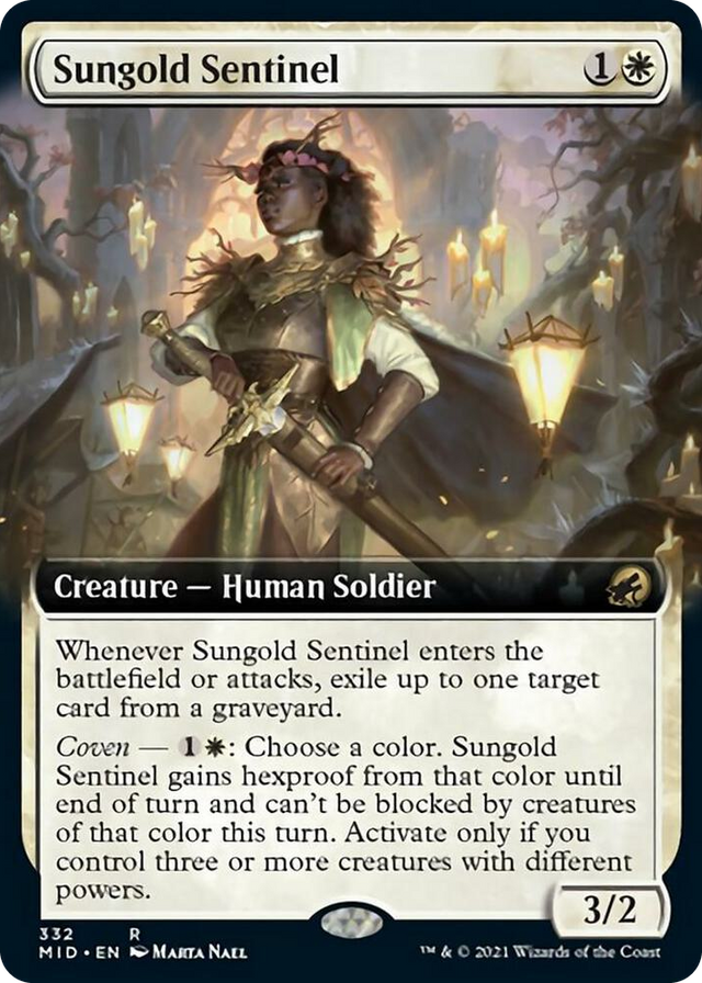 0332 Sungold Sentinel (Extended Art) R Innistrad: Midnight Hunt