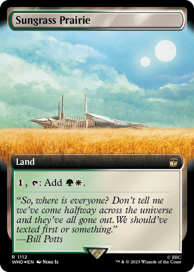 1112 Sungrass Prairie (Extended Art) (Surge Foil) R Universes Beyond: Doctor Who