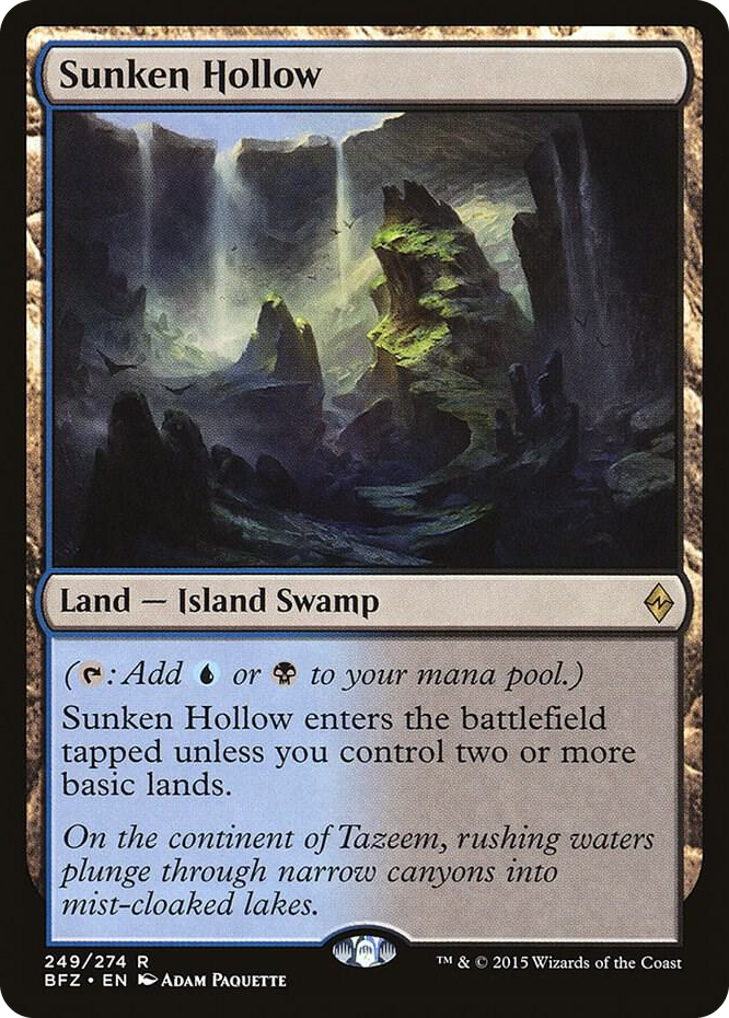 Sunken Hollow #249 R - Battle for Zendikar Pokemon card