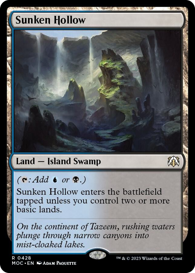 Sunken Hollow #428 R - Commander: March of the Machine Pokemon card