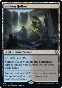 Sunken Hollow #918 R - Commander Legends: Battle for Baldur's Gate Pokemon card