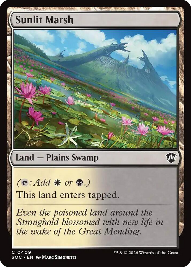0409 Sunlit Marsh C Commander: Secrets of Strixhaven