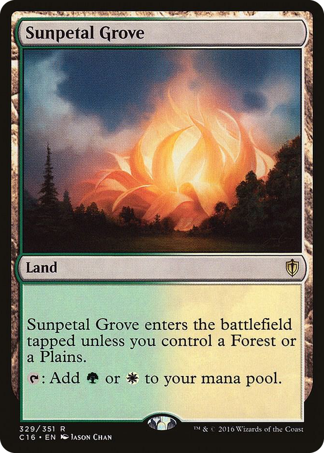Sunpetal Grove #329 R - Commander 2016 Pokemon card