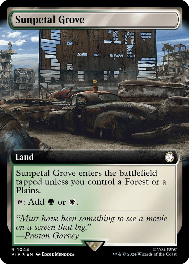 1043 Sunpetal Grove (Extended Art) (Surge Foil) R Universes Beyond: Fallout