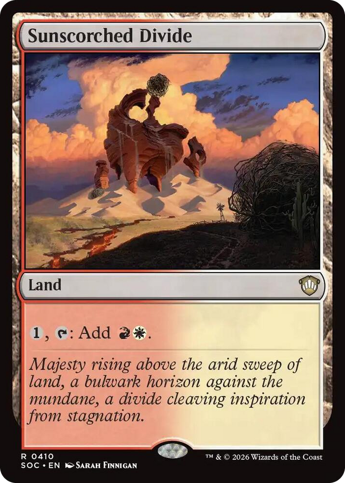 Sunscorched Divide #410 R - Commander: Secrets of Strixhaven Pokemon card