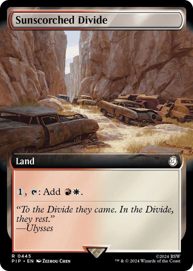 0445 Sunscorched Divide (Extended Art) R Universes Beyond: Fallout