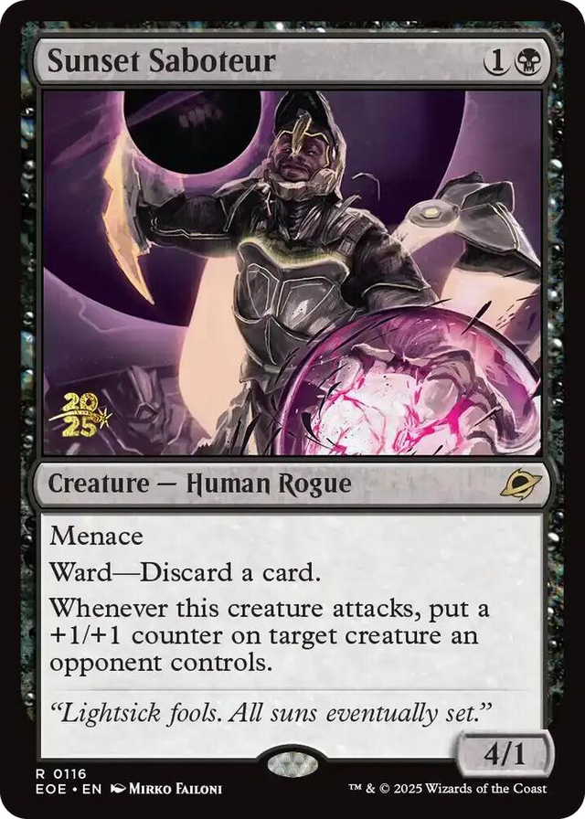 0116 Sunset Saboteur R Prerelease Cards