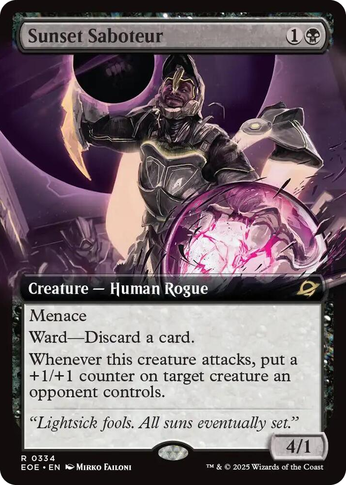 0334 Sunset Saboteur (Extended Art) R Edge of Eternities