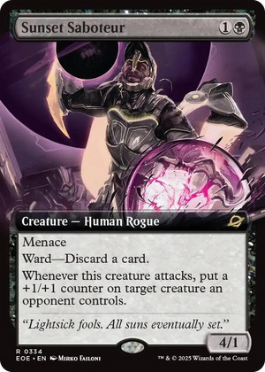 0334 Sunset Saboteur (Extended Art) R Edge of Eternities