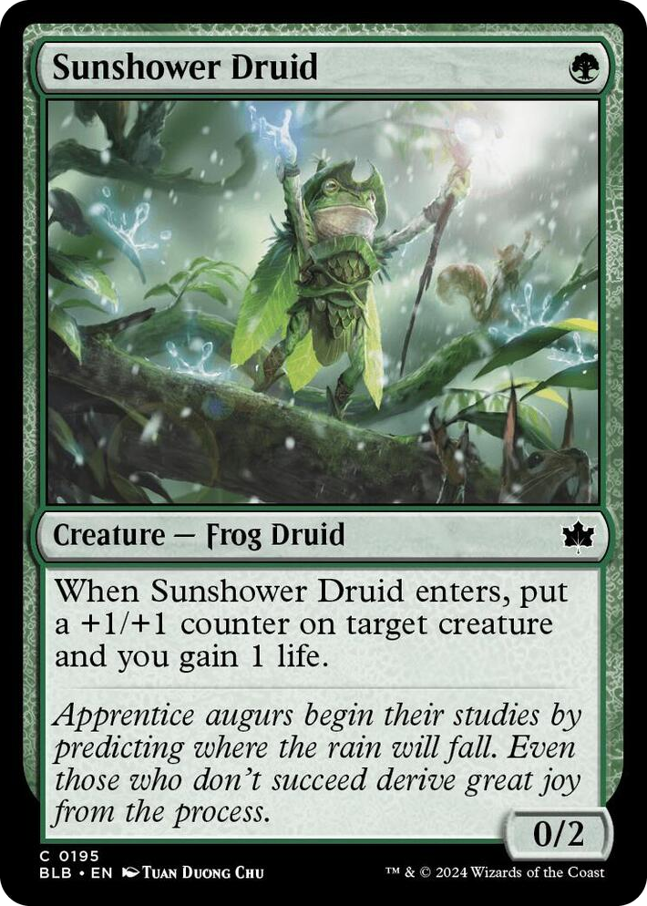 0195 Sunshower Druid C Bloomburrow
