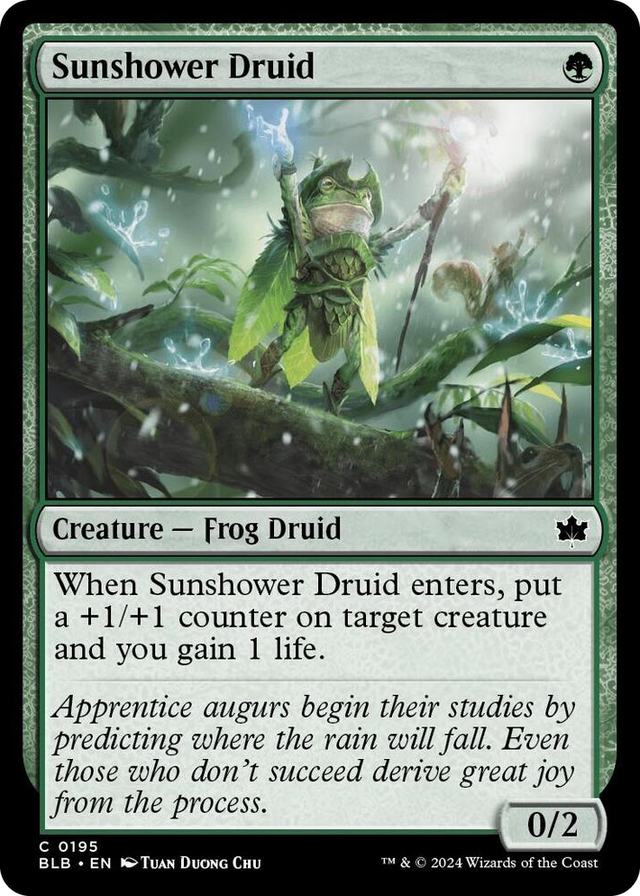 0195 Sunshower Druid C Bloomburrow