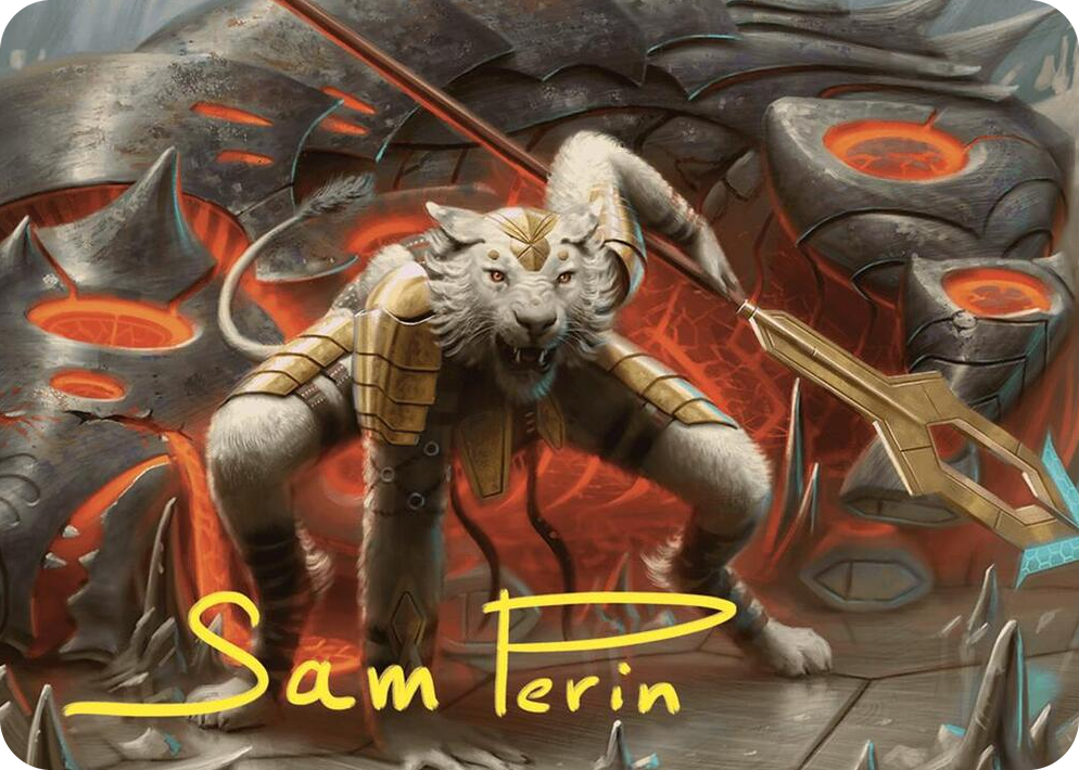 0004 Sunspear Shikari Art Card (Gold-Stamped Signature) S Art Series: Commander Masters