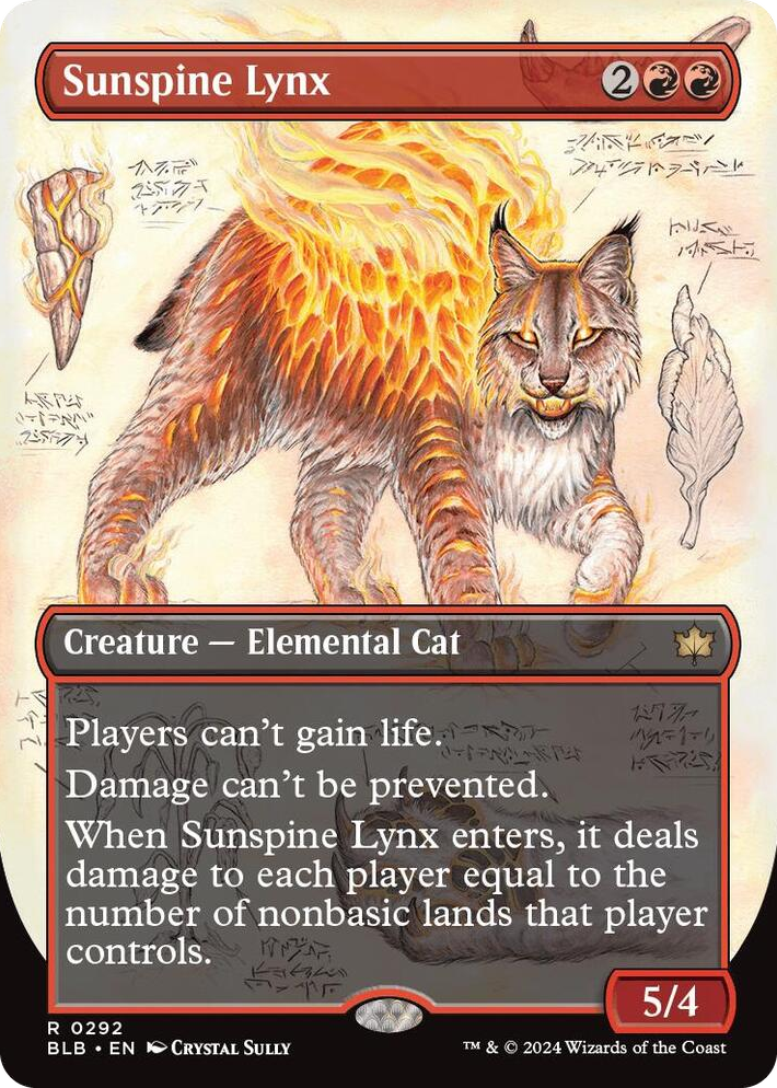 0292 Sunspine Lynx (Borderless) R Bloomburrow