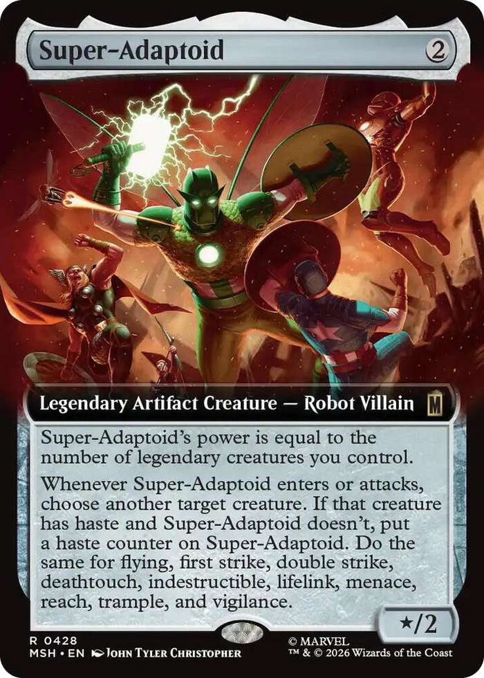 Super-Adaptoid (Extended Art) #428 R - Marvel Super Heroes Pokemon card