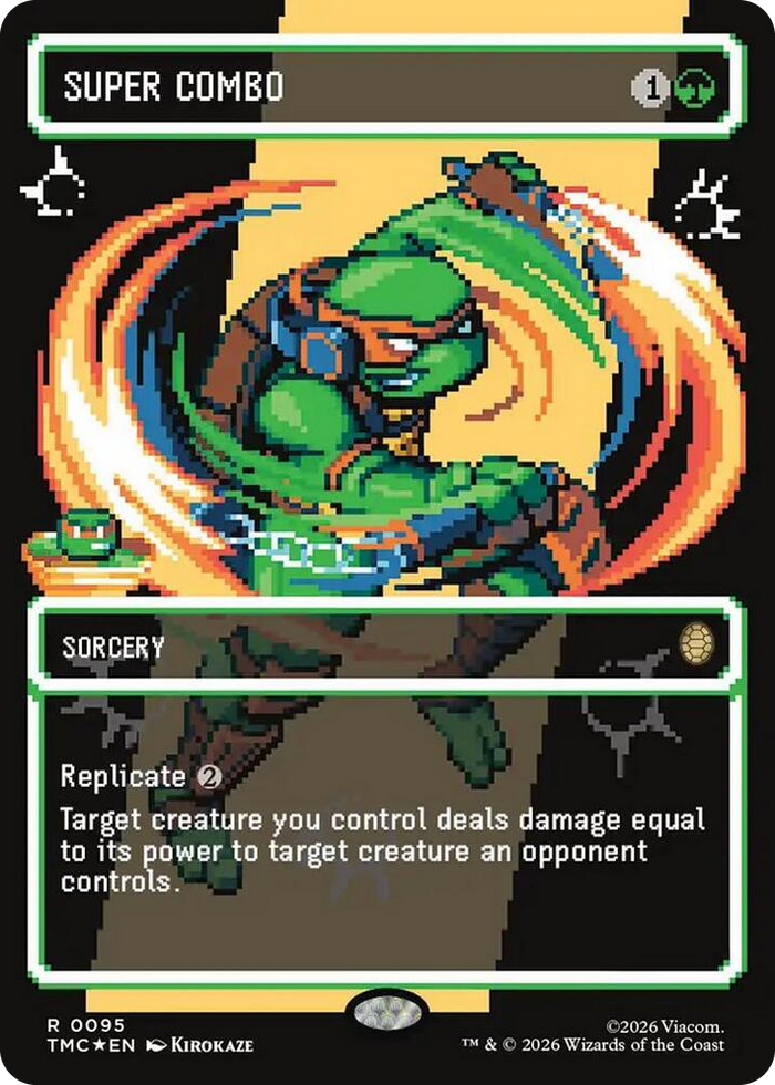 Super Combo (Borderless) (Surge Foil) #95 R - Commander: Teenage Mutant Ninja Turtles Pokemon card