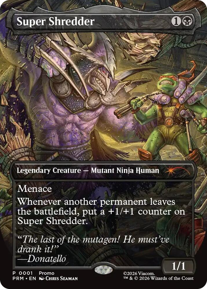 0001 Super Shredder (Borderless) P Unique and Miscellaneous Promos