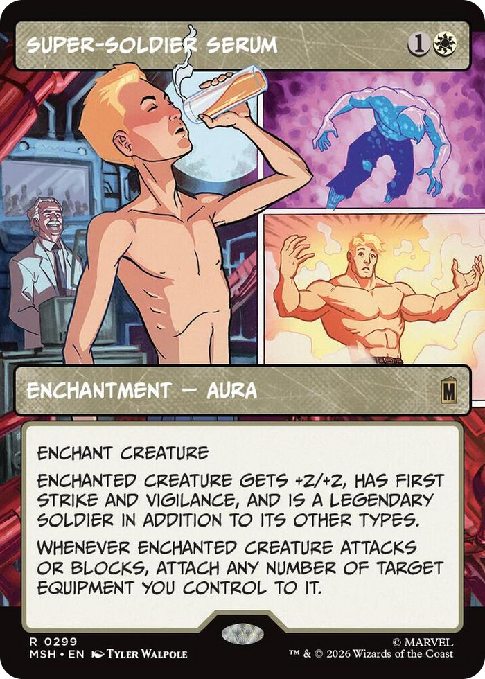 Super-Soldier Serum (Borderless) #299 R - Marvel Super Heroes Pokemon card