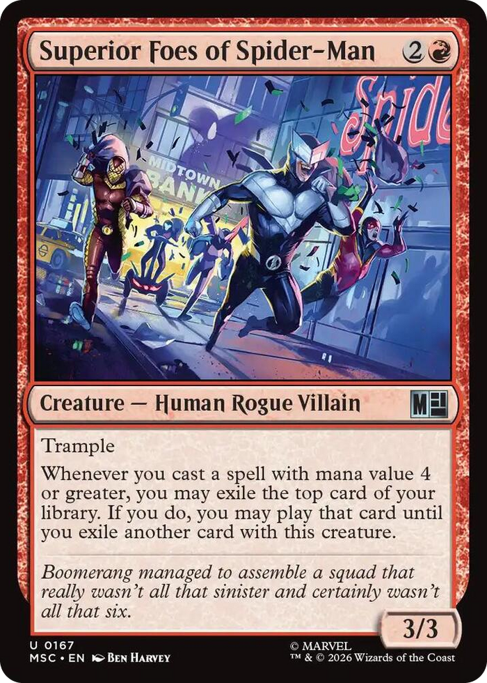 Superior Foes of Spider-Man (Surge Foil) #167 U - Commander: Marvel Super Heroes Pokemon card