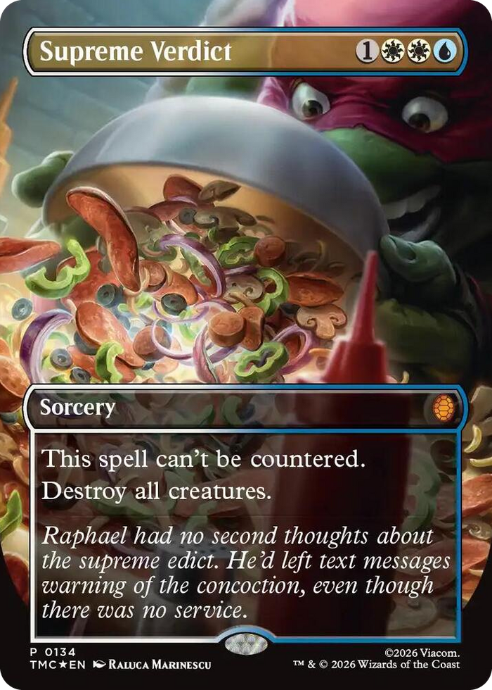 Supreme Verdict (Borderless) #134 P - Commander: Teenage Mutant Ninja Turtles Pokemon card
