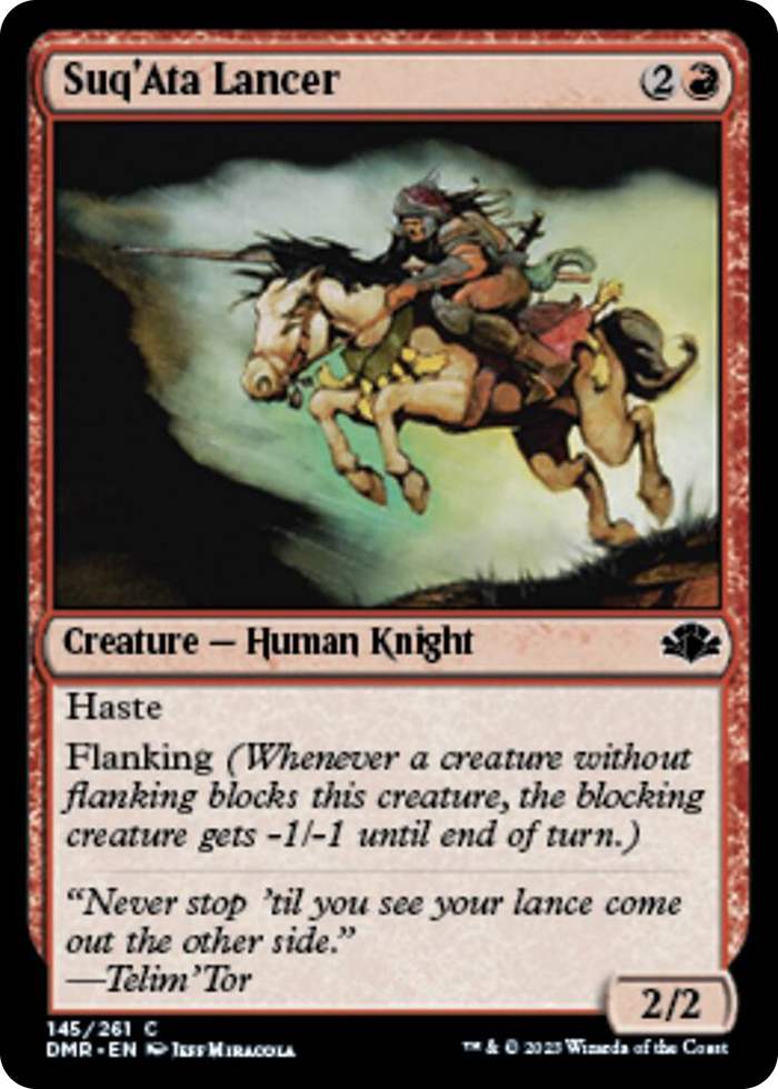 Suq'Ata Lancer #145 C - Dominaria Remastered Pokemon card