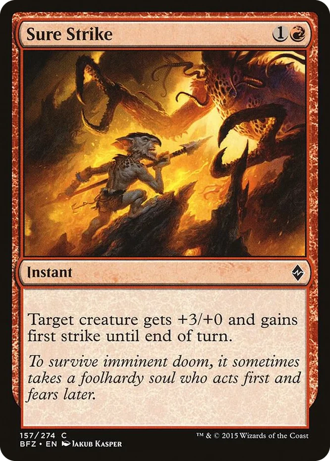0157 Sure Strike C Battle for Zendikar