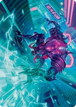 0045 Surgehacker Mech Art Card S Art Series: Kamigawa: Neon Dynasty