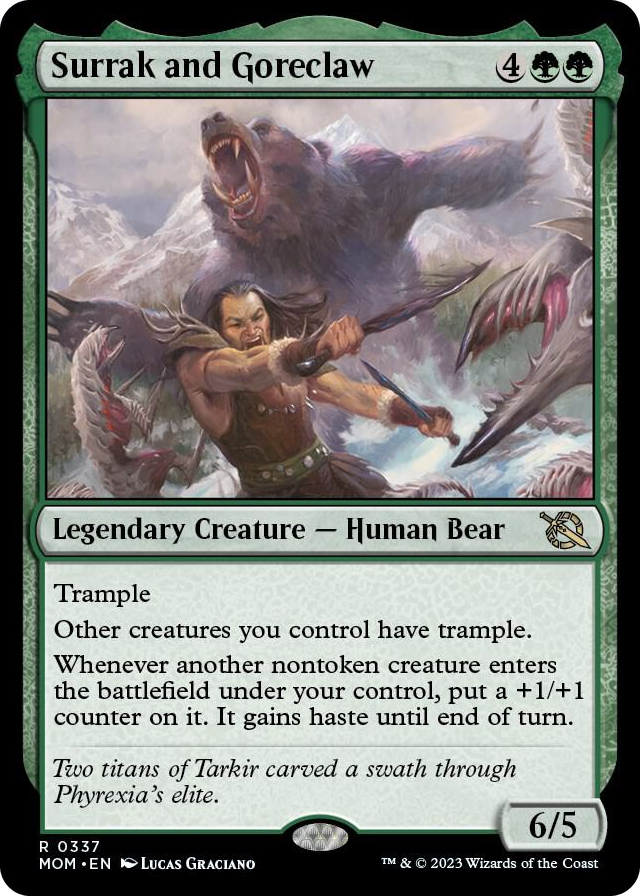 Surrak and Goreclaw #337 R - March of the Machine Pokemon card