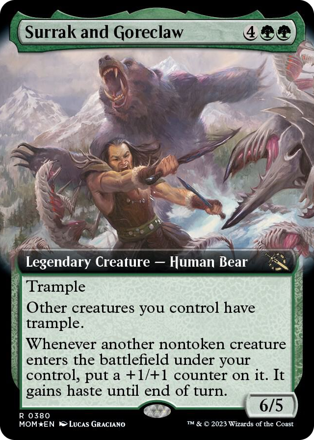 Surrak and Goreclaw (Extended Art) #380 R - March of the Machine Pokemon card