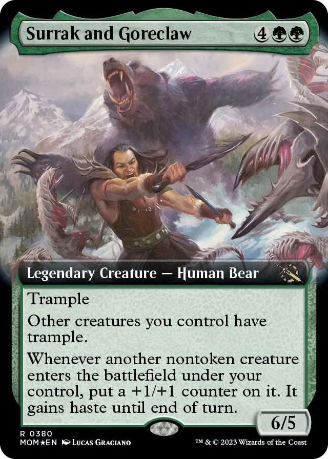 0380 Surrak and Goreclaw (Extended Art) R March of the Machine