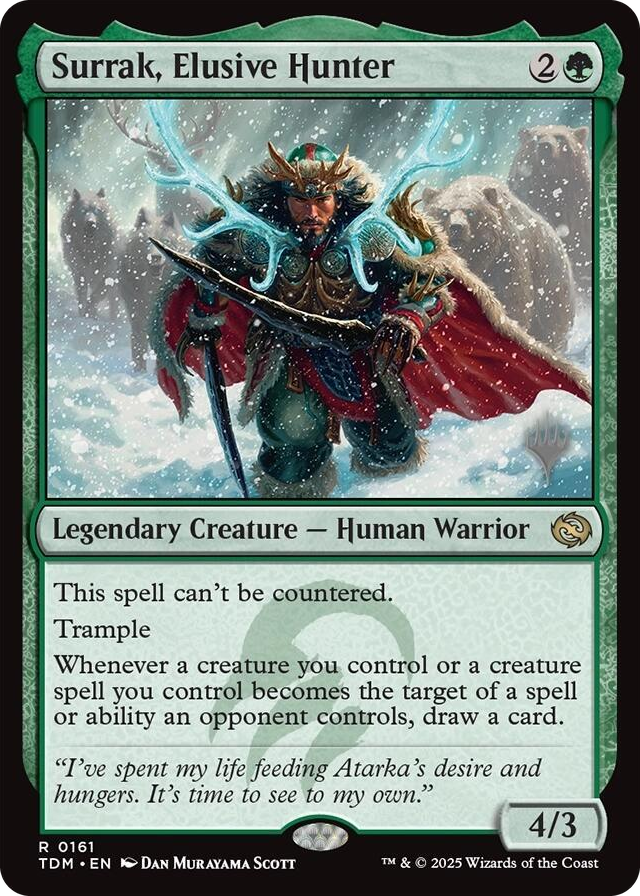Surrak, Elusive Hunter #161 R - Promo Pack: Tarkir: Dragonstorm Pokemon card