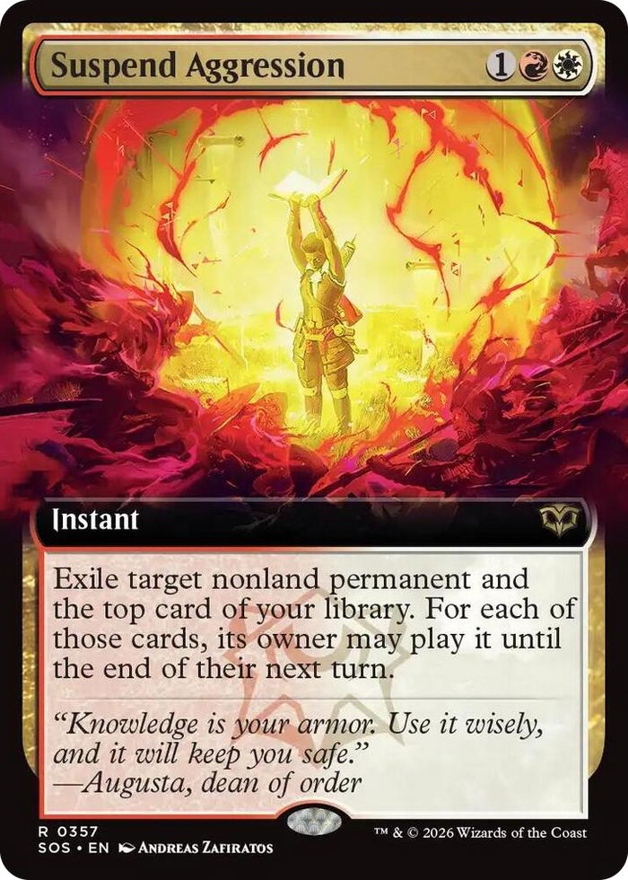 Suspend Aggression (Extended Art) #357 R - Secrets of Strixhaven Pokemon card