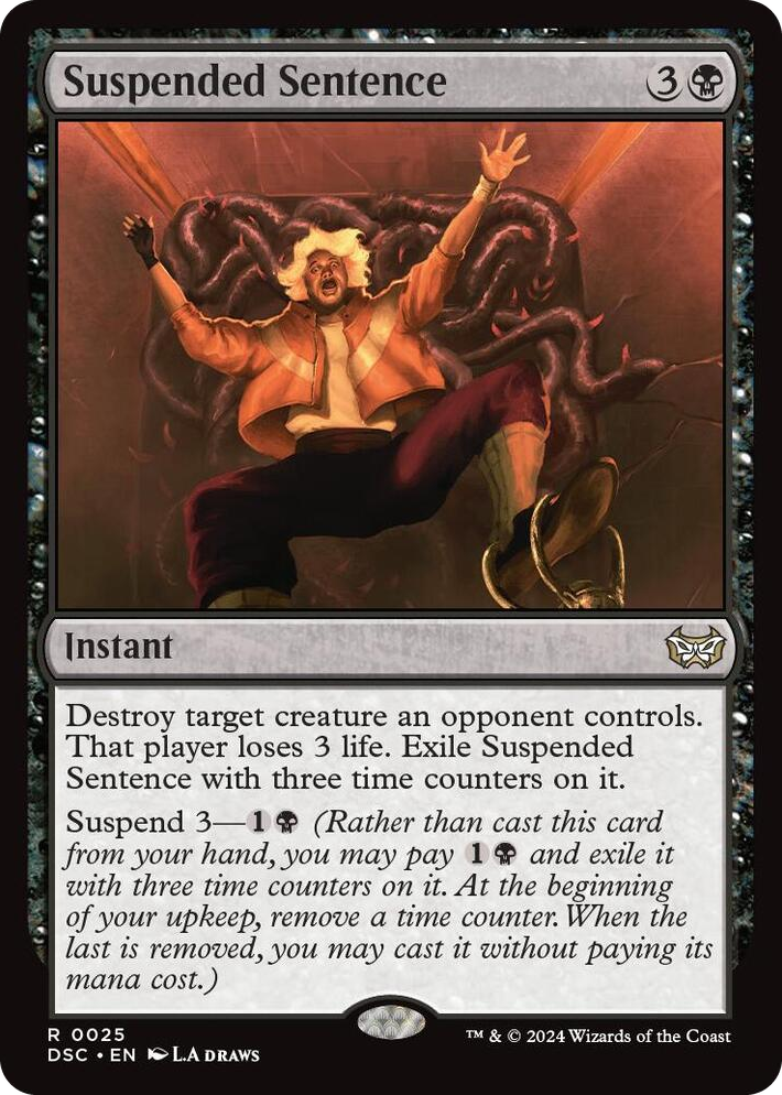 0025 Suspended Sentence R Commander: Duskmourn: House of Horror