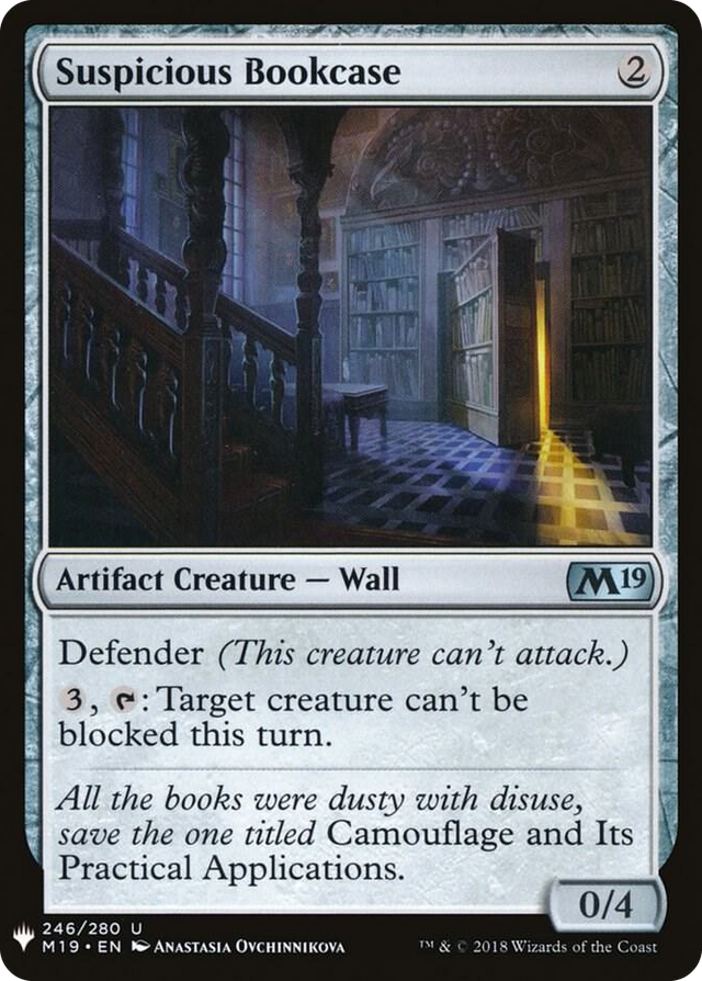 0246 Suspicious Bookcase U The List Reprints