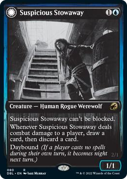 Suspicious Stowaway #80 R - Innistrad: Double Feature Pokemon card