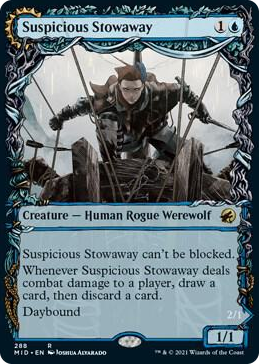 0288 Suspicious Stowaway (Showcase) R Innistrad: Midnight Hunt