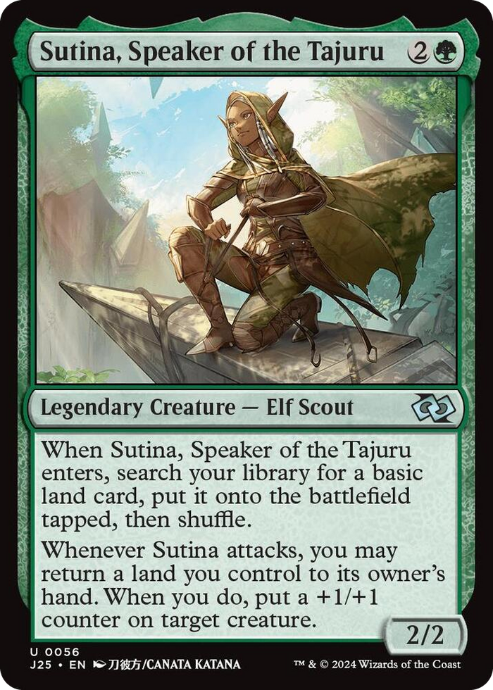 Sutina, Speaker of the Tajuru (Anime) #56 U - Foundations Jumpstart Pokemon card
