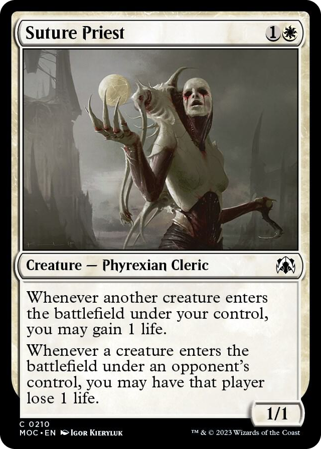 Suture Priest #210 C - Commander: March of the Machine Pokemon card