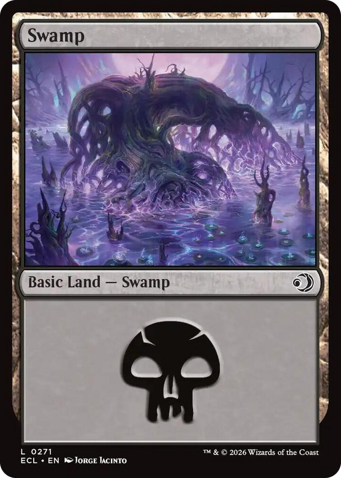 Swamp (0271) #271 L - Lorwyn Eclipsed Pokemon card