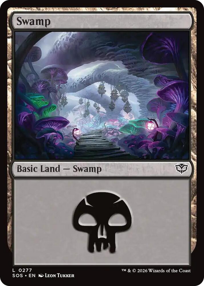 Swamp (0277) #277 L - Secrets of Strixhaven Pokemon card
