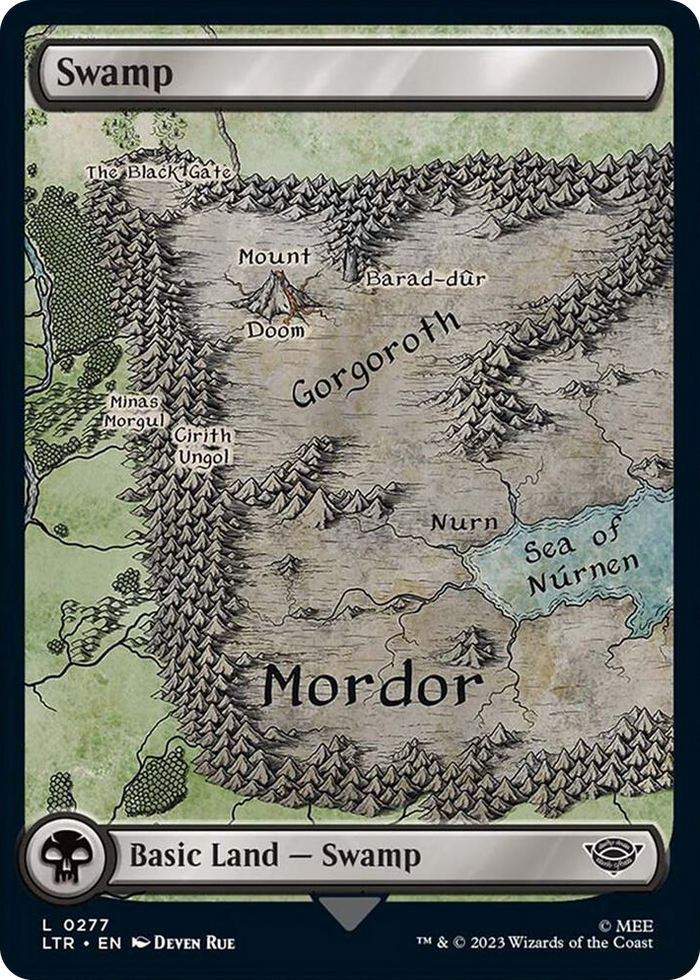 Swamp (0277) #277 L - Universes Beyond: The Lord of the Rings: Tales of Middle-earth Pokemon card