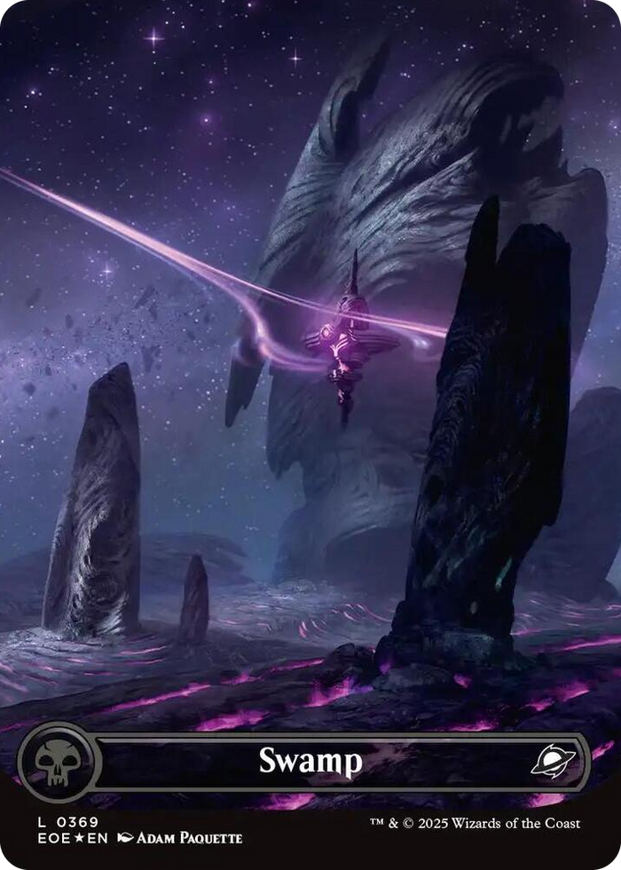 Swamp (0369) (Borderless) (Galaxy Foil) #369 L - Edge of Eternities Pokemon card