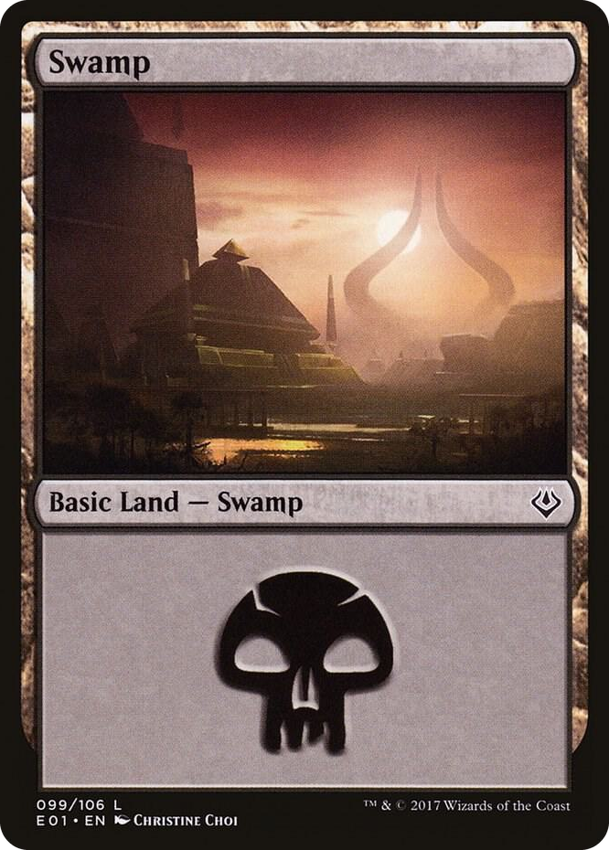 Swamp (099) #99 L - Archenemy: Nicol Bolas Pokemon card