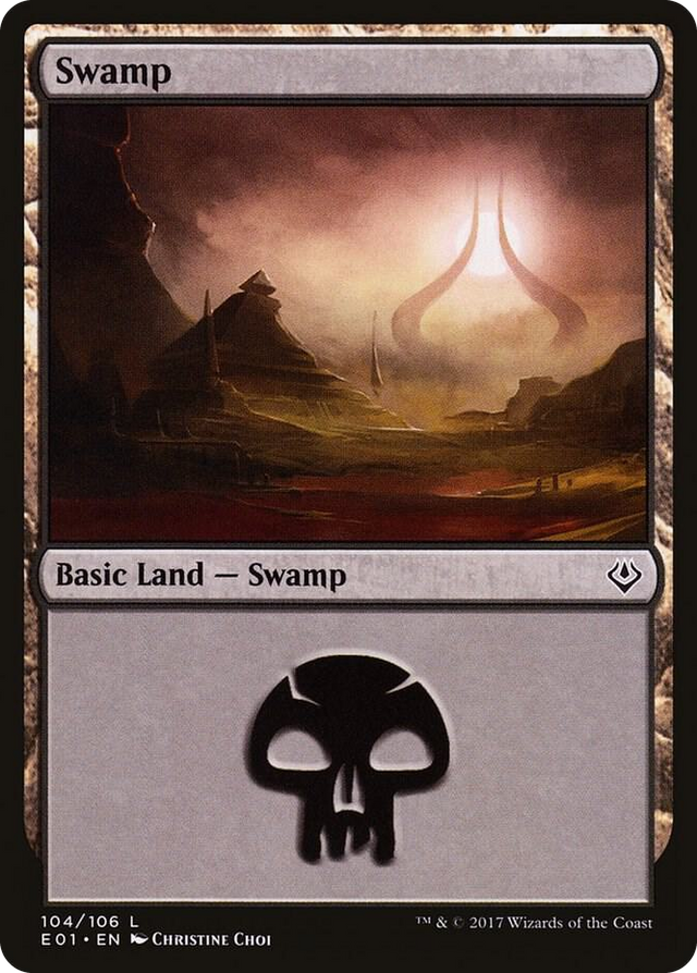 0104 Swamp (104) L Archenemy: Nicol Bolas