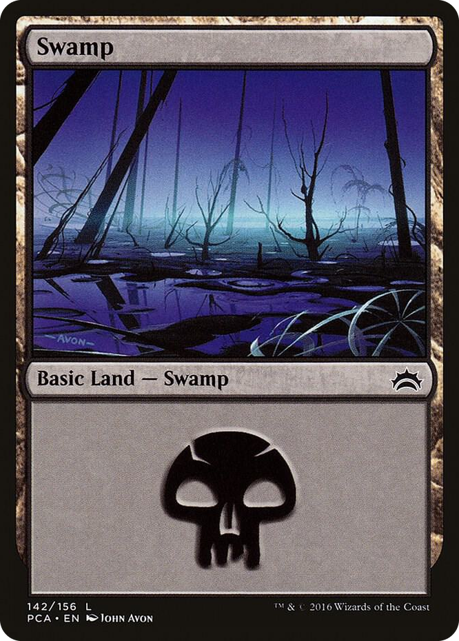 Swamp (142) #142 L - Planechase Anthology Pokemon card