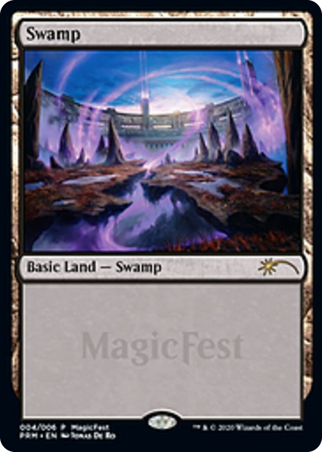 0004 Swamp (2020) L MagicFest Cards